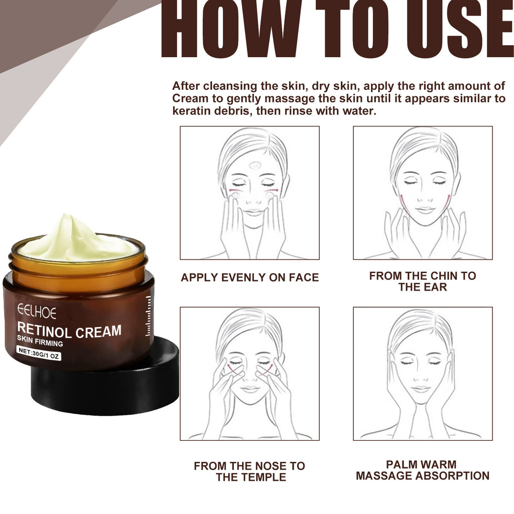 EELHOE Retinol Cream, Anti-Aging Firming Brightening Moisturizing Facial Skin Care Cream by DC-THE CEO