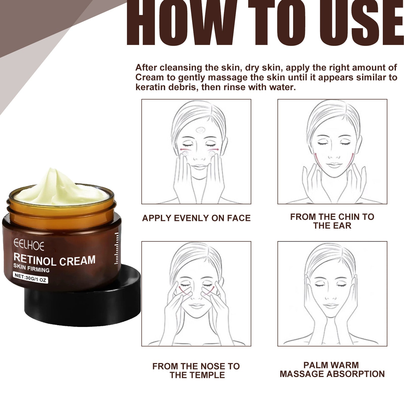 EELHOE Retinol Cream, Anti-Aging Firming Brightening Moisturizing Facial Skin Care Cream by DC-THE CEO