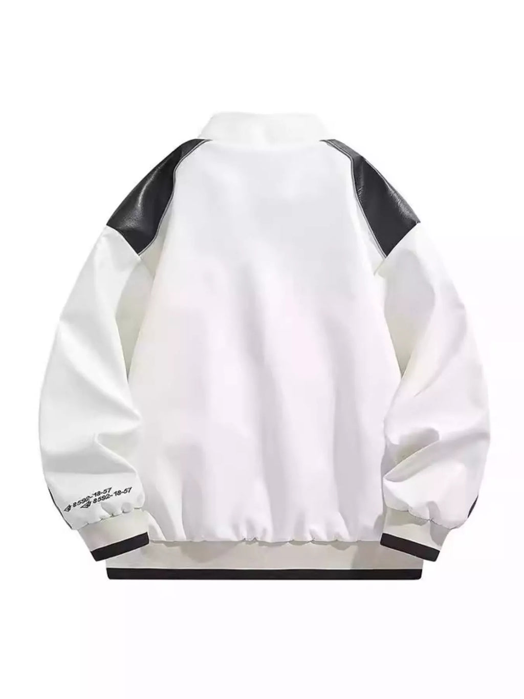 Men's Plus Size Zip Up Contrast Long Sleeve Jacket by Trendsi
