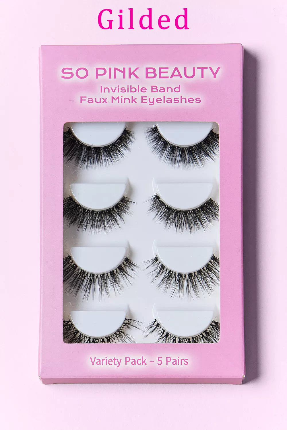 SO PINK BEAUTY Faux Mink Eyelashes Variety Pack 5 Pairs by Trendsi