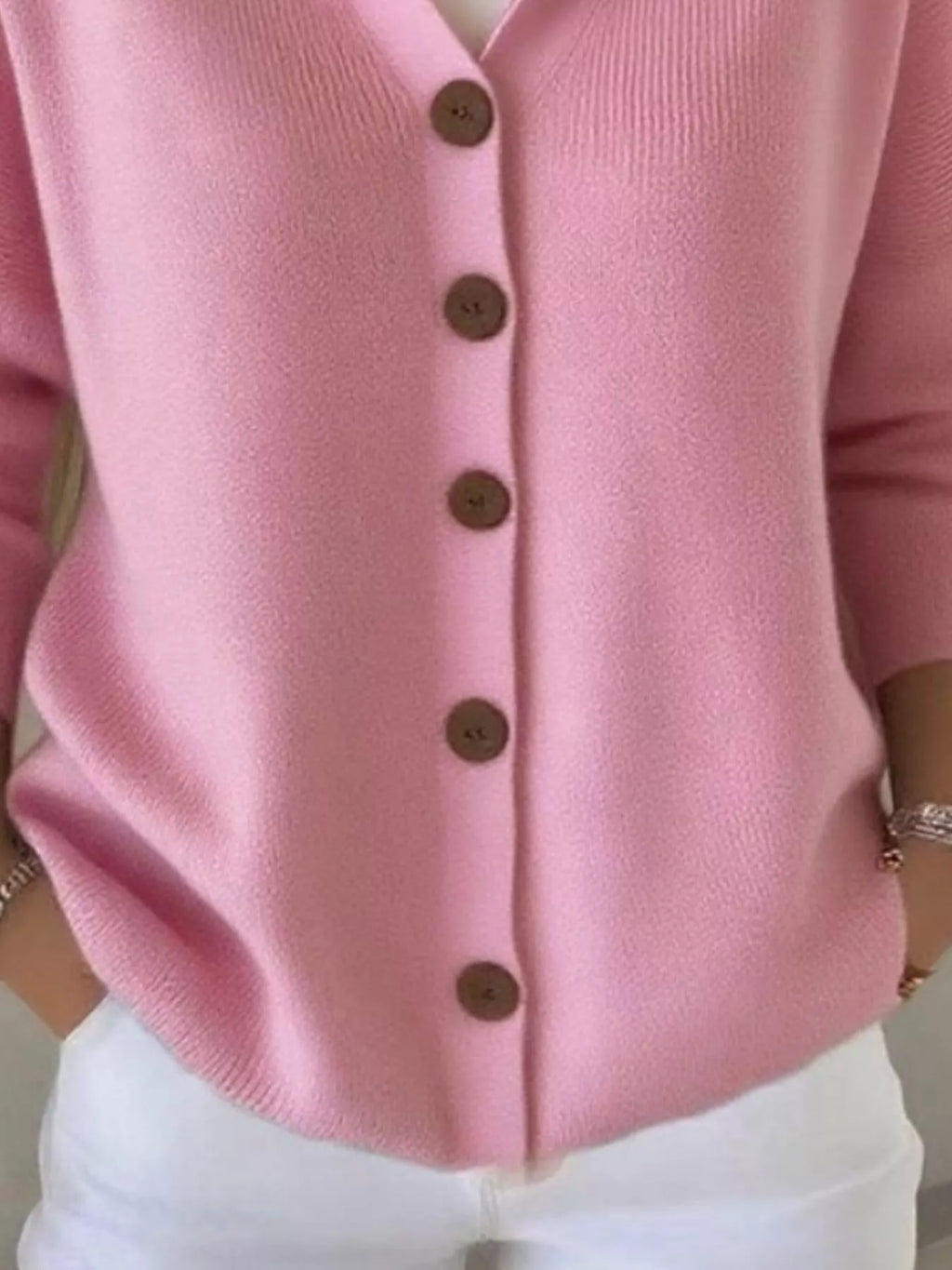Full Size Hooded Button-Front Soft Knit Cardigan Plus Size by Trendsi