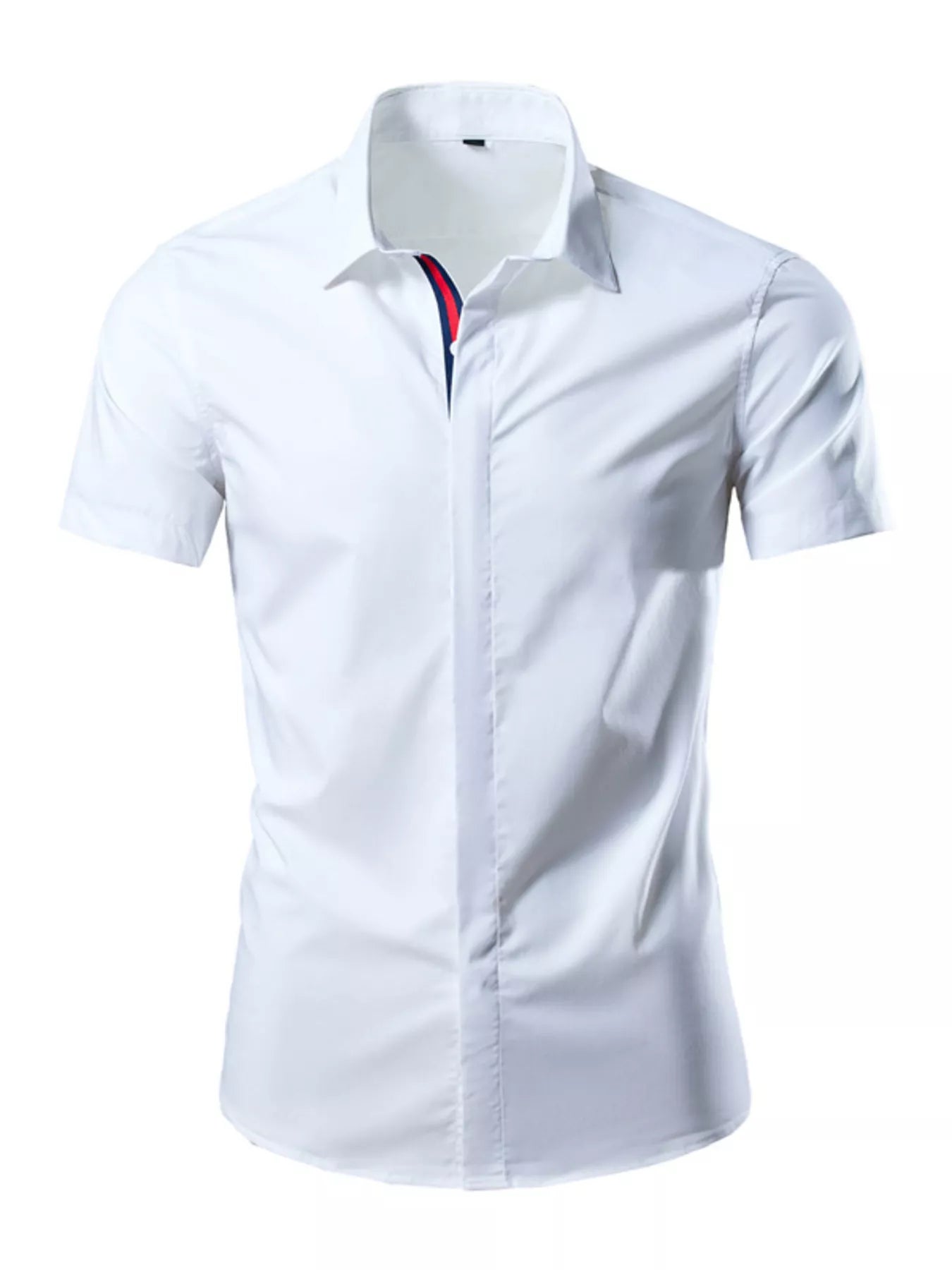 Men's Plus Size Slim Fit Short Sleeve Shirt by Trendsi