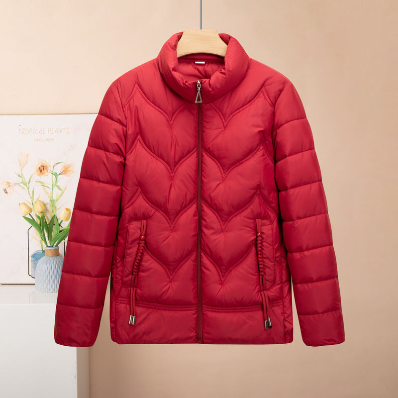 Fashion Stand Collar Pure Color Cotton Clothing Women by DC-THE CEO