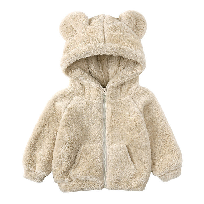 Children Berber Fleece Coat Children's Clothing Cartoon Bear Boy Thickened by DC-THE CEO