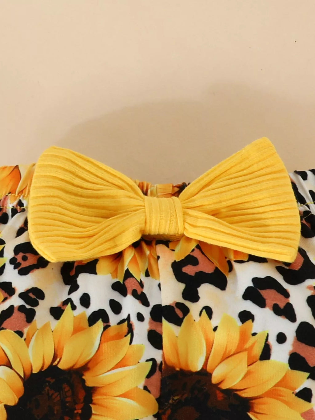 Children's Ruffled Bodysuit and Sunflower Pants Set by Trendsi