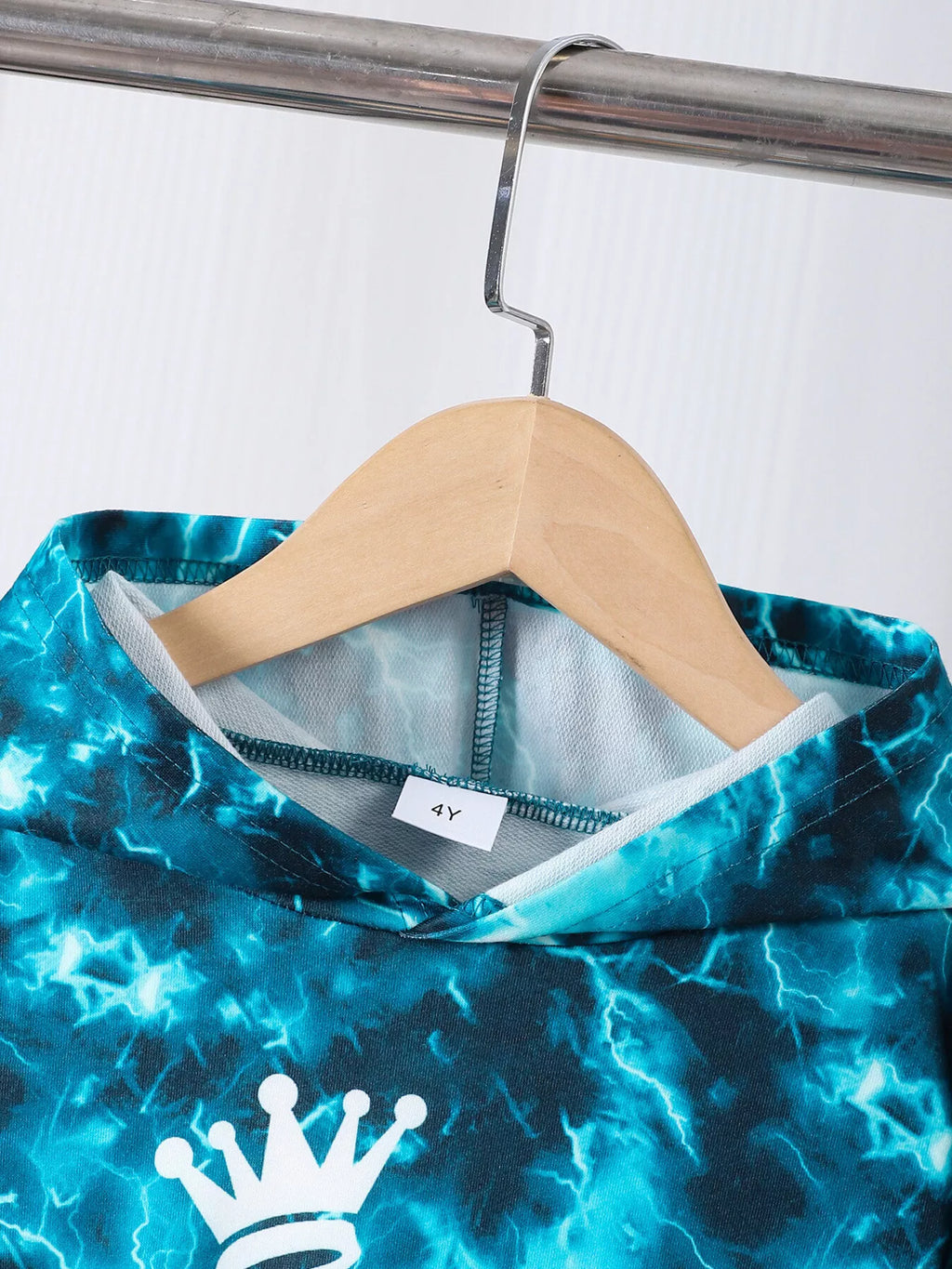 Children's King Letter Lightning Hoodie & Pants Set by Trendsi