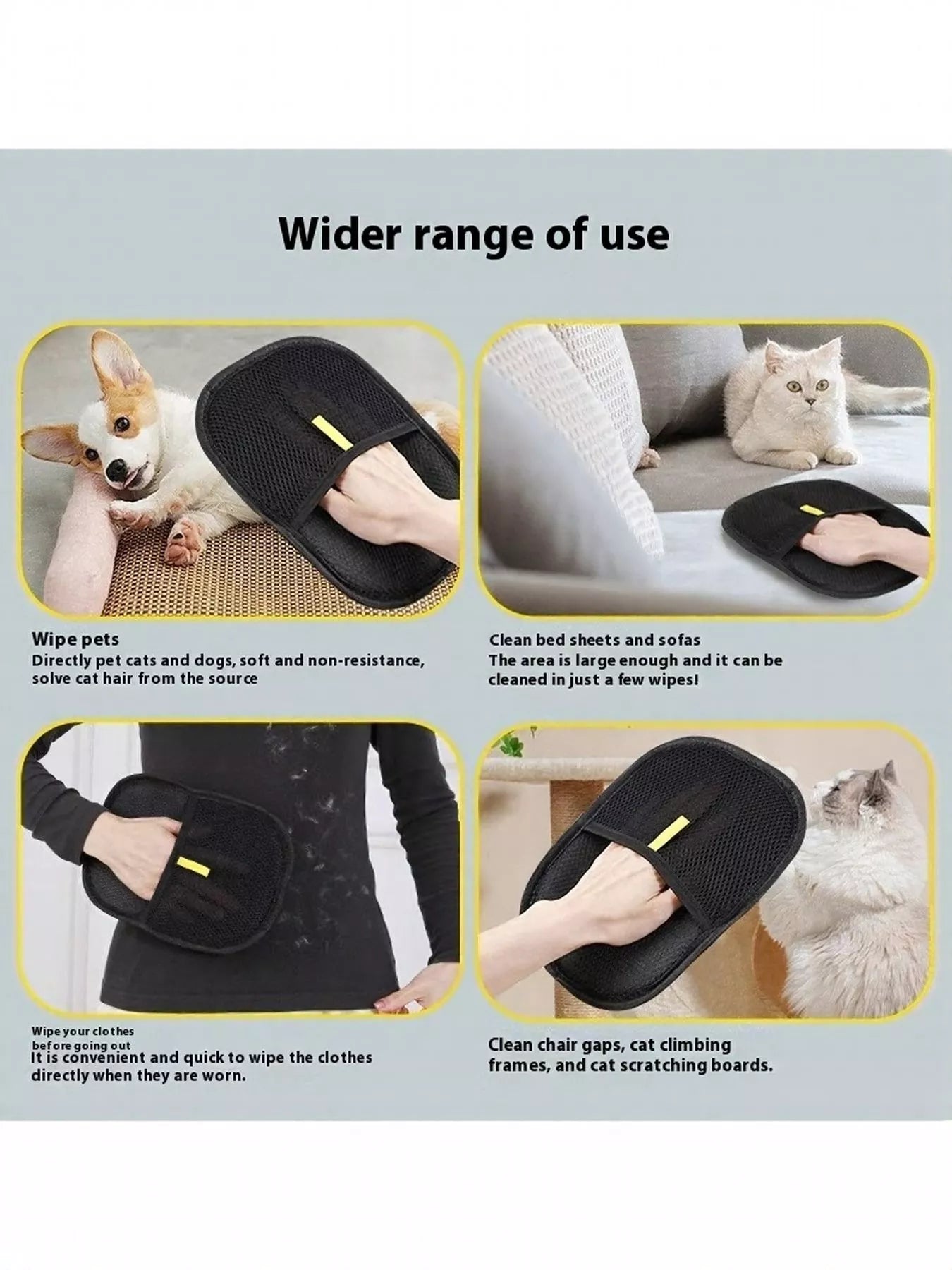 Washable & Reusable Glove-Shaped Pet Hair Remover by Trendsi