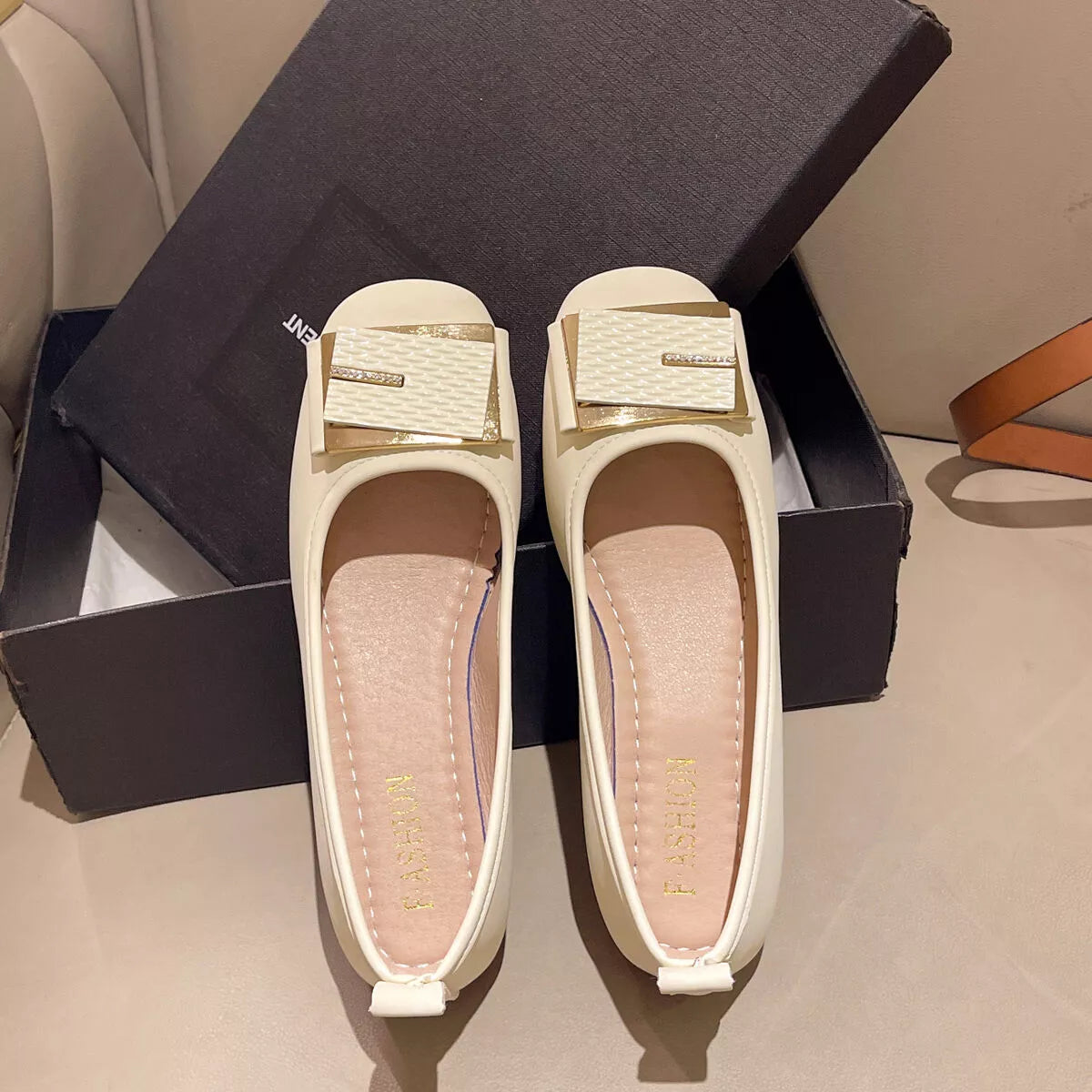 Round Toe Block Heels Slip-Ons by Trendsi