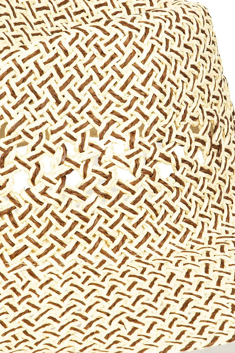 Fame Cutout Woven Straw Hat by Trendsi