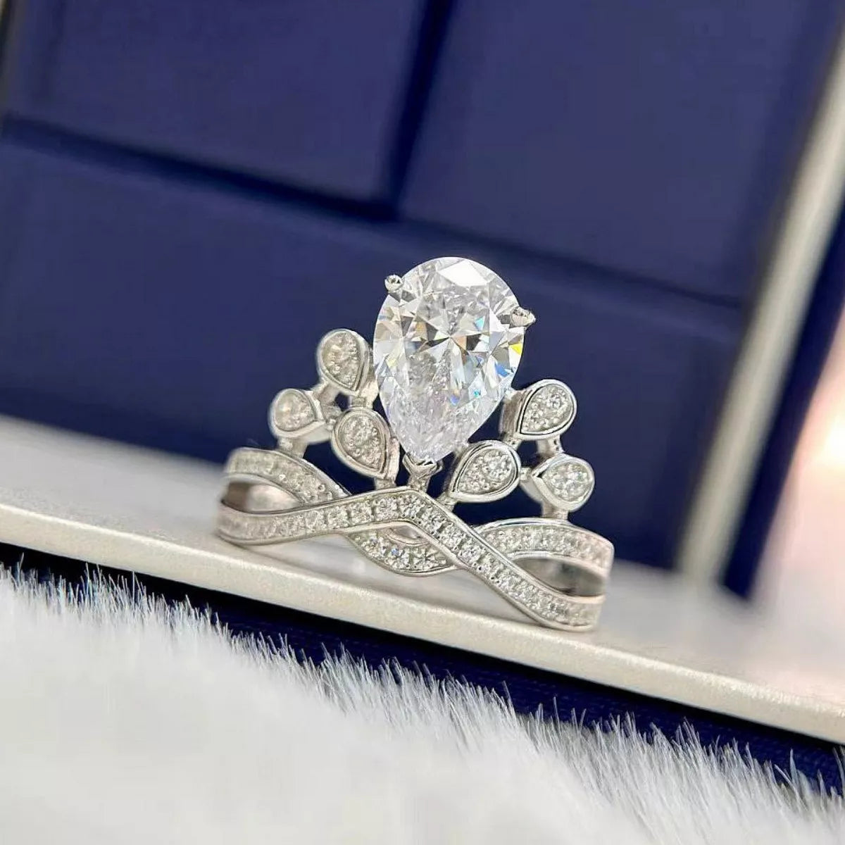 2 Carat Moissanite 925 Sterling Silver Ring by Trendsi