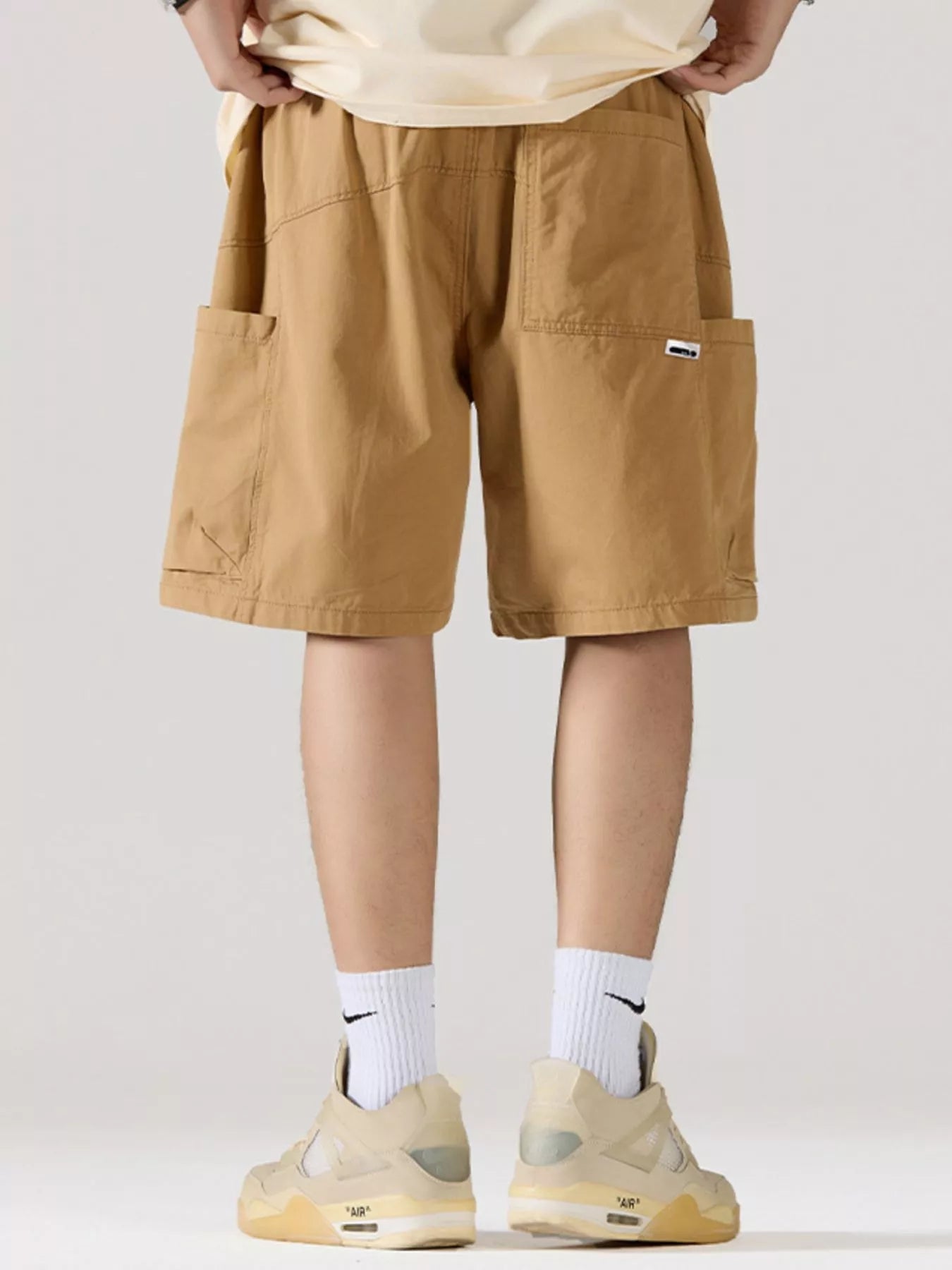 Men's Full Size Casual Cargo Shorts with Drawstring Plus Size by Trendsi