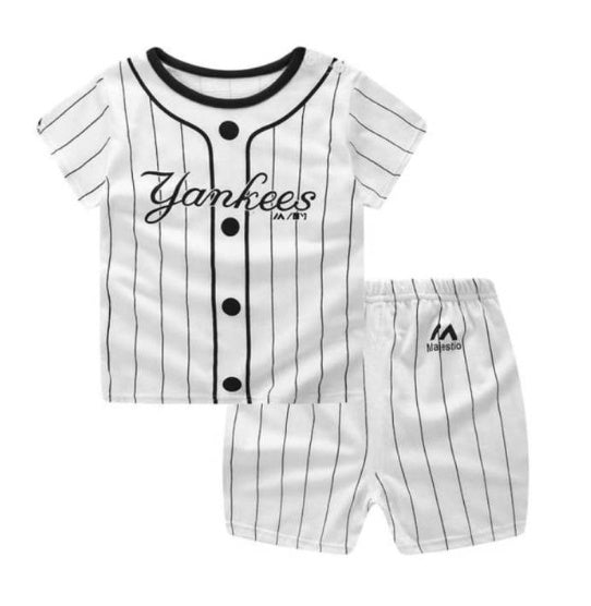 new children's summer children's clothing short-sleeved suit cotton boy girls small children cartoon summer two-piece by DC-THE CEO