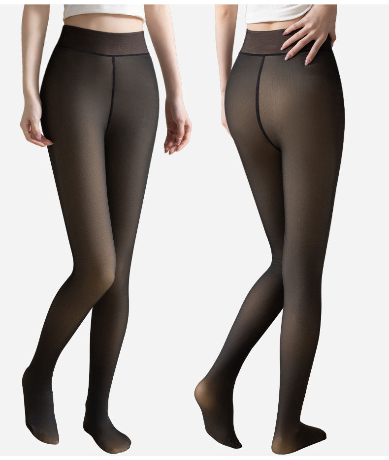 Warm Women's Light Leg Velvet Thickened Transparent Pantyhose by DC-THE CEO