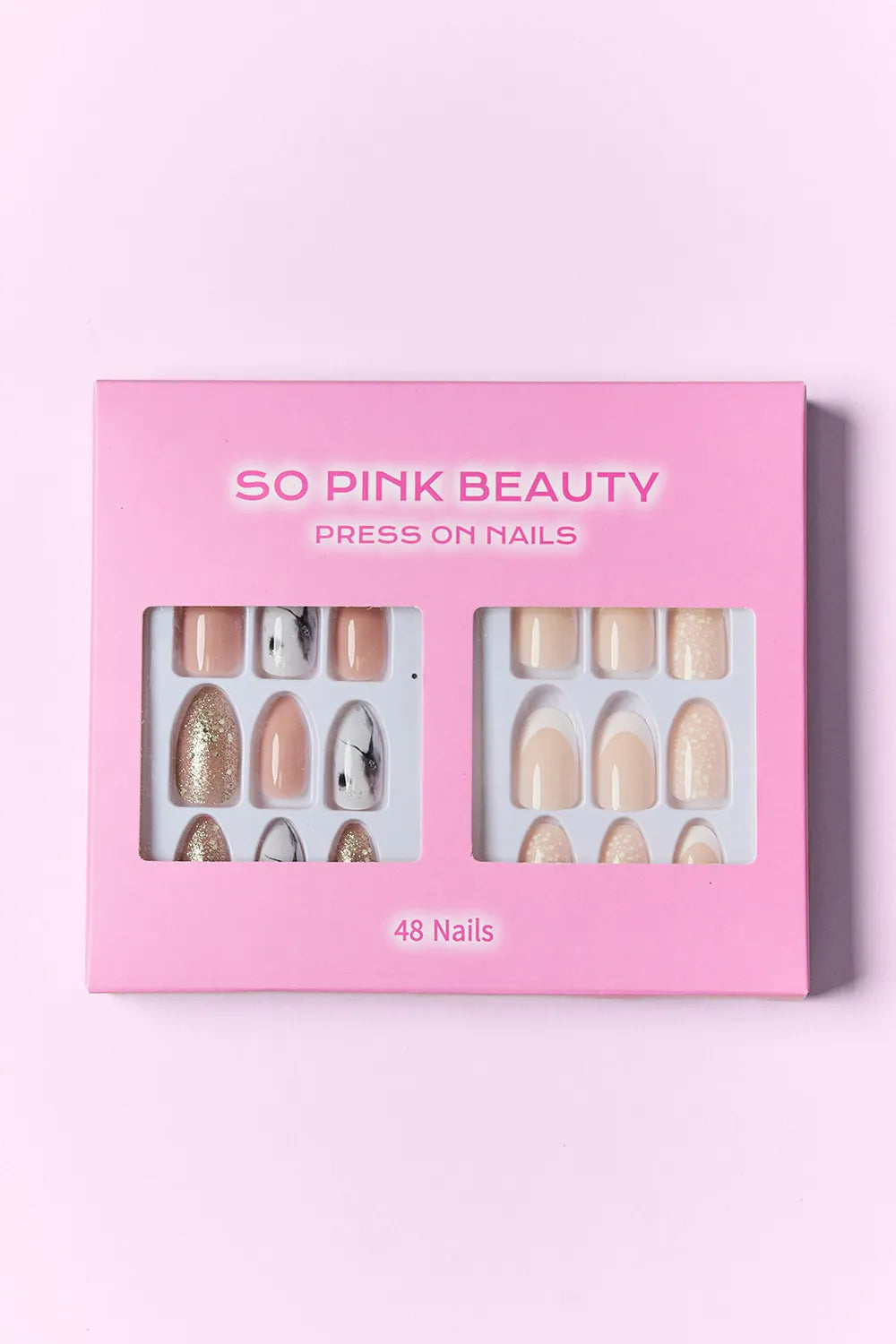 SO PINK BEAUTY Press On Nails 2 Packs by Trendsi