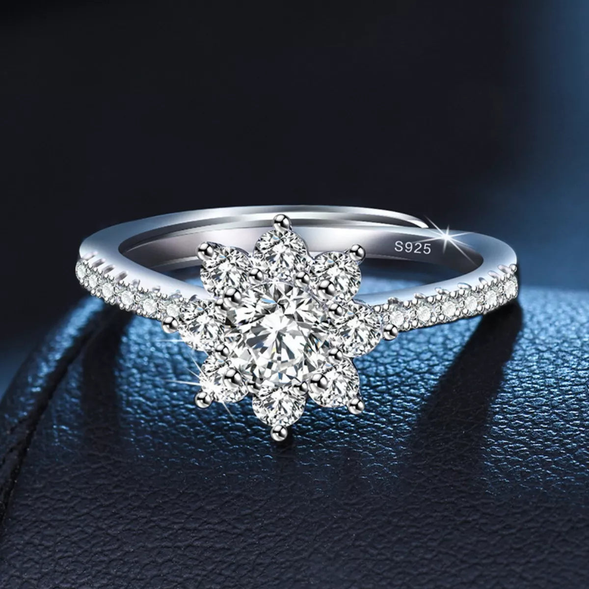 1 Carat Moissanite 925 Sterling Silver Ring by Trendsi
