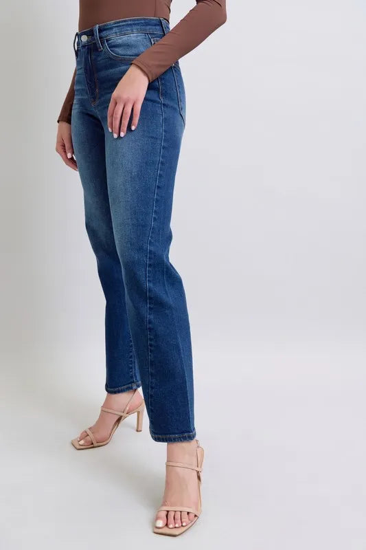 Judy Blue Full Size Side Seam Detail Straight Jeans with Pockets by Trendsi