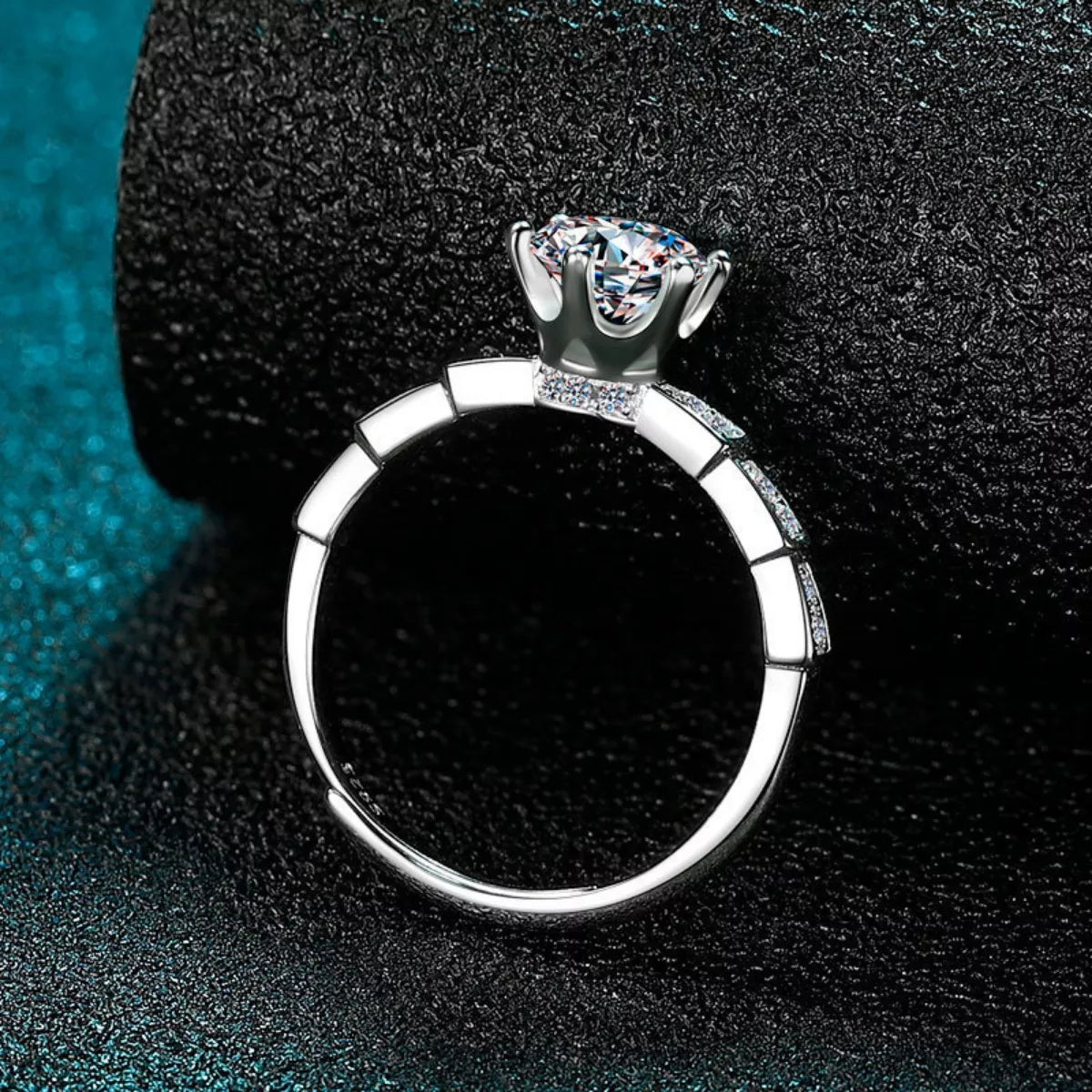 1 Carat Moissanite 925 Sterling Silver Ring by Trendsi