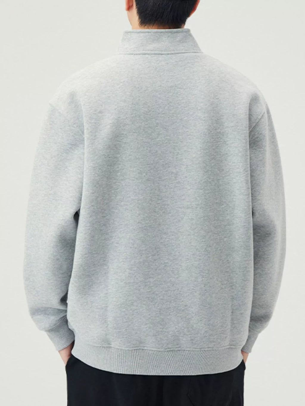 Men's Plus Size Button Detail Long Sleeve Sweatshirt by Trendsi