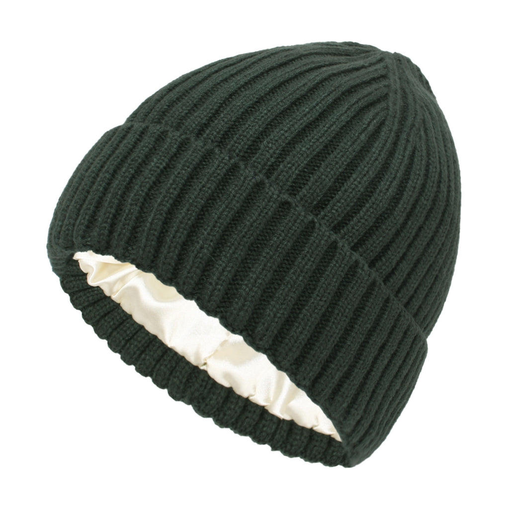 Satin Warm All-matching Slipover Knitted Hat by DC-THE CEO