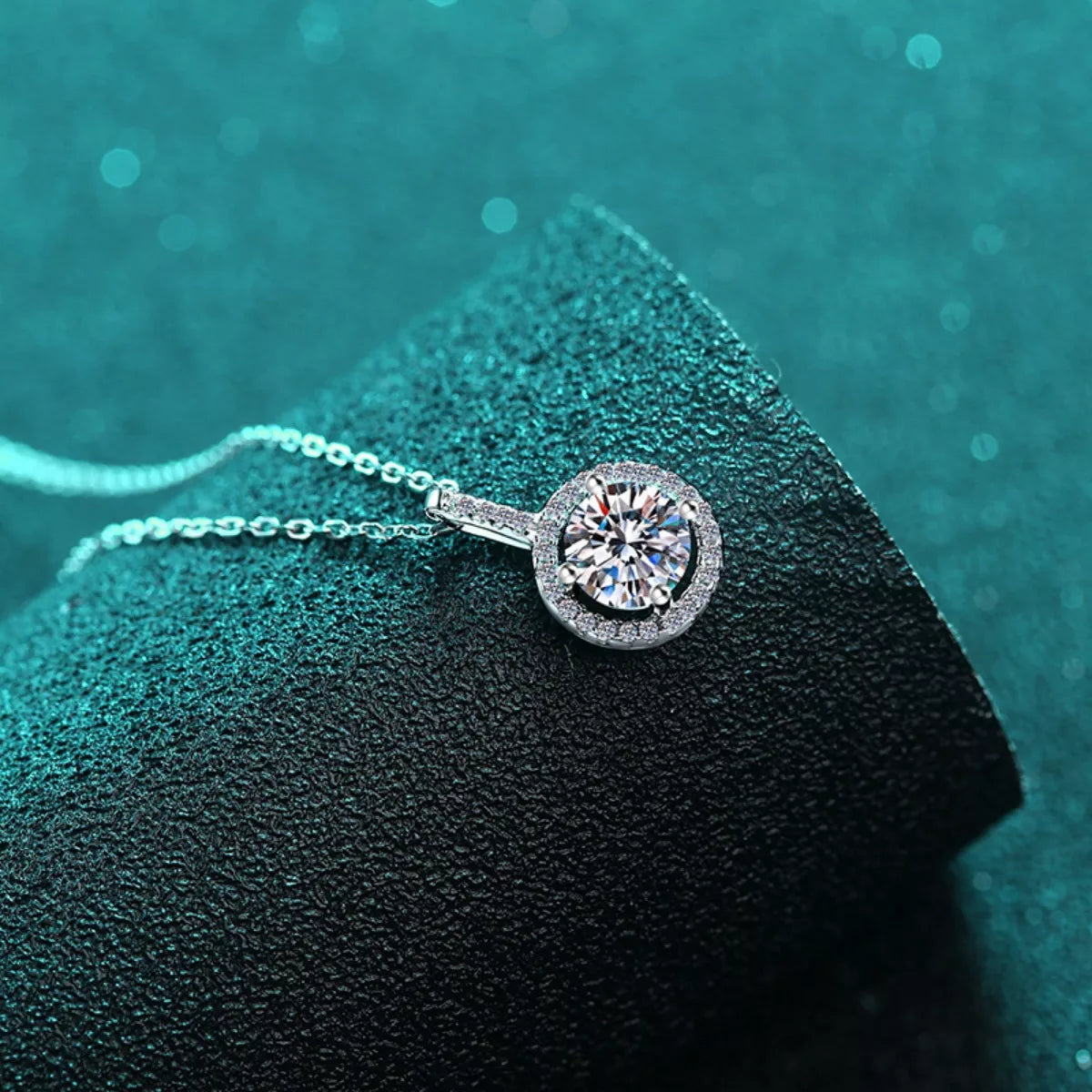 2 Carat Moissanite Pendant Necklace by Trendsi