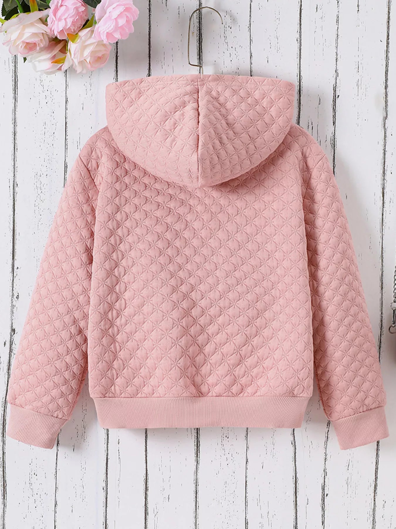 Children's Quilted Zip-Up Hooded Jacket by Trendsi