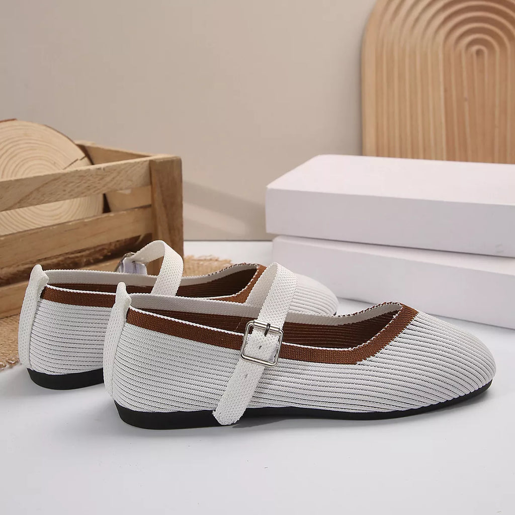 Round Toe Mesh Slip-Ons by Trendsi