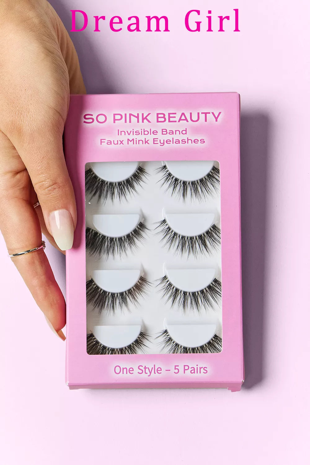 SO PINK BEAUTY Faux Mink Eyelashes 5 Pairs by Trendsi