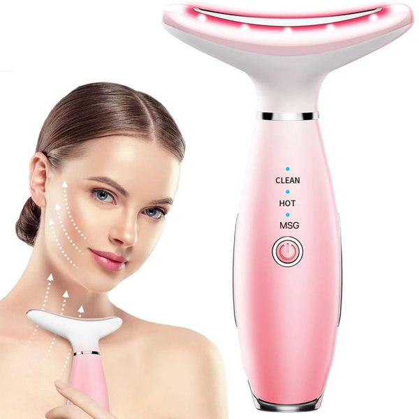 Facial And Neck Massager, Pink Neck Beauty Device by DC-THE CEO