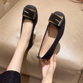 Round Toe Block Heels Slip-Ons by Trendsi