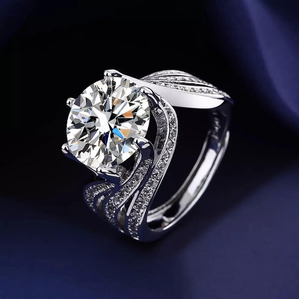 3 Carat Moissanite 925 Sterling Silver Ring by Trendsi
