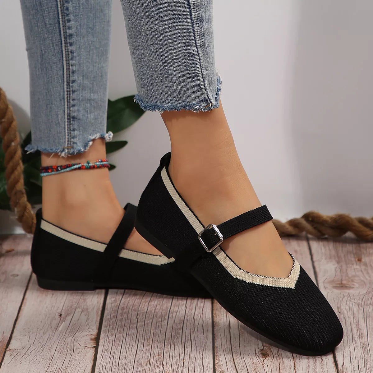 Round Toe Mesh Slip-Ons by Trendsi