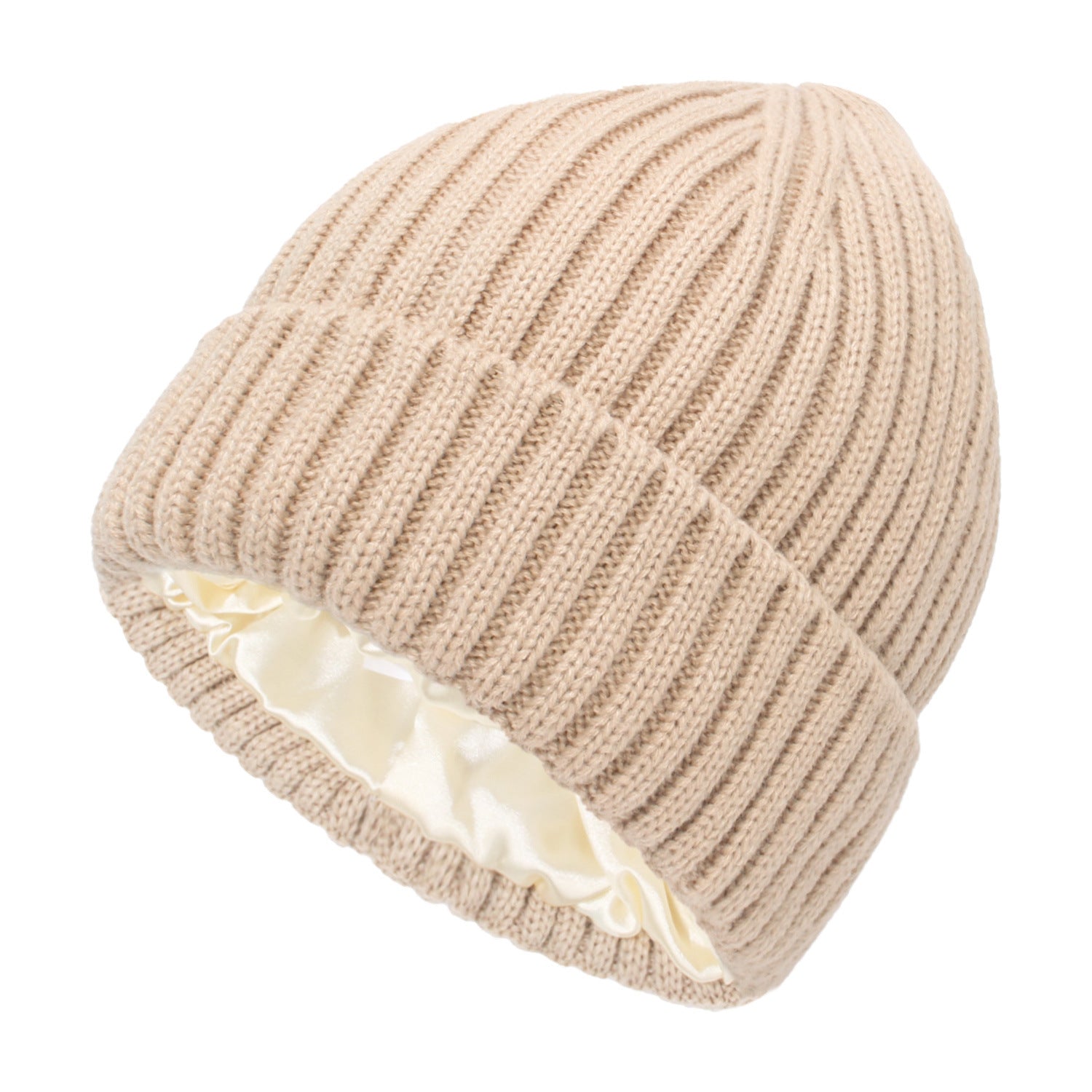 Satin Warm All-matching Slipover Knitted Hat by DC-THE CEO