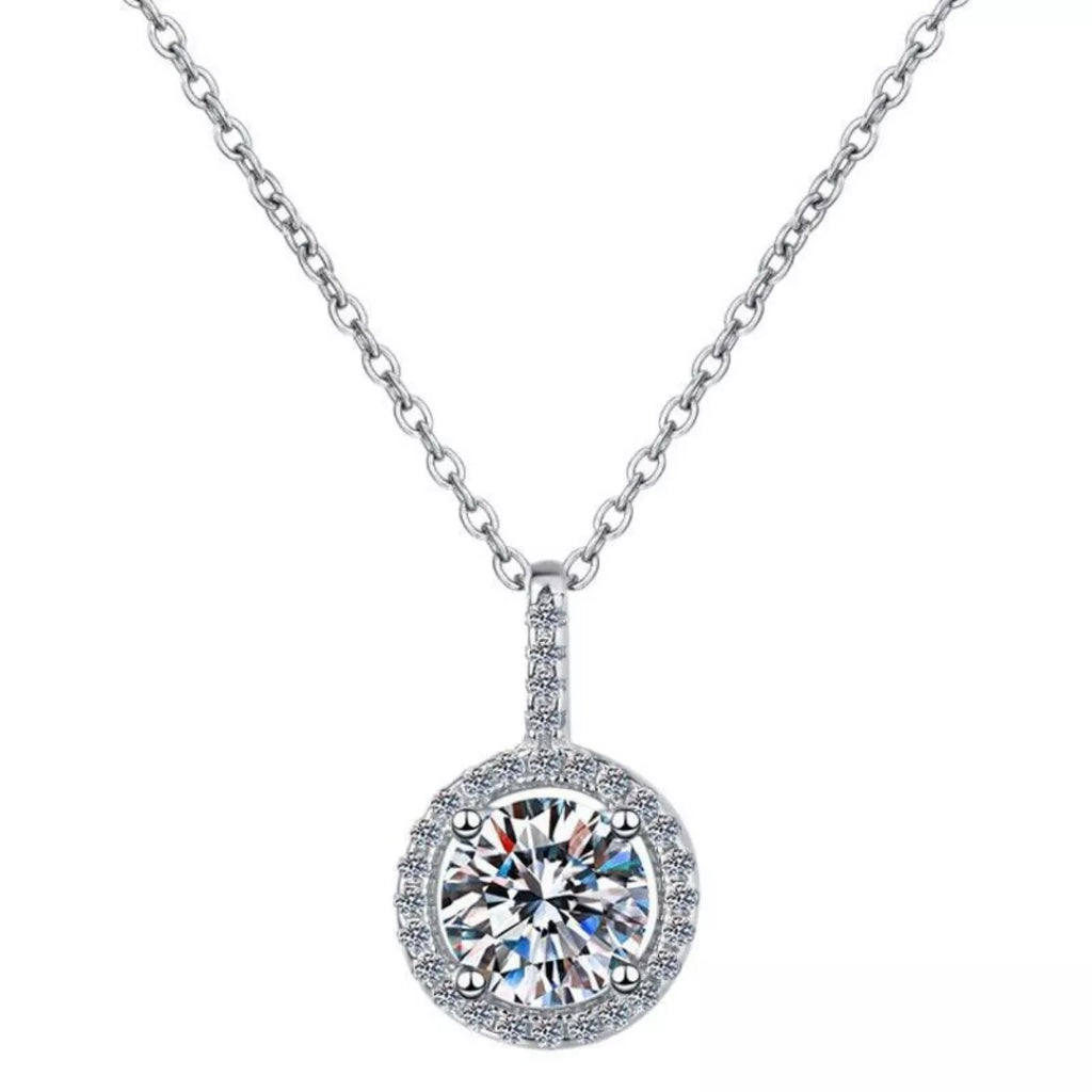 2 Carat Moissanite Pendant Necklace by Trendsi