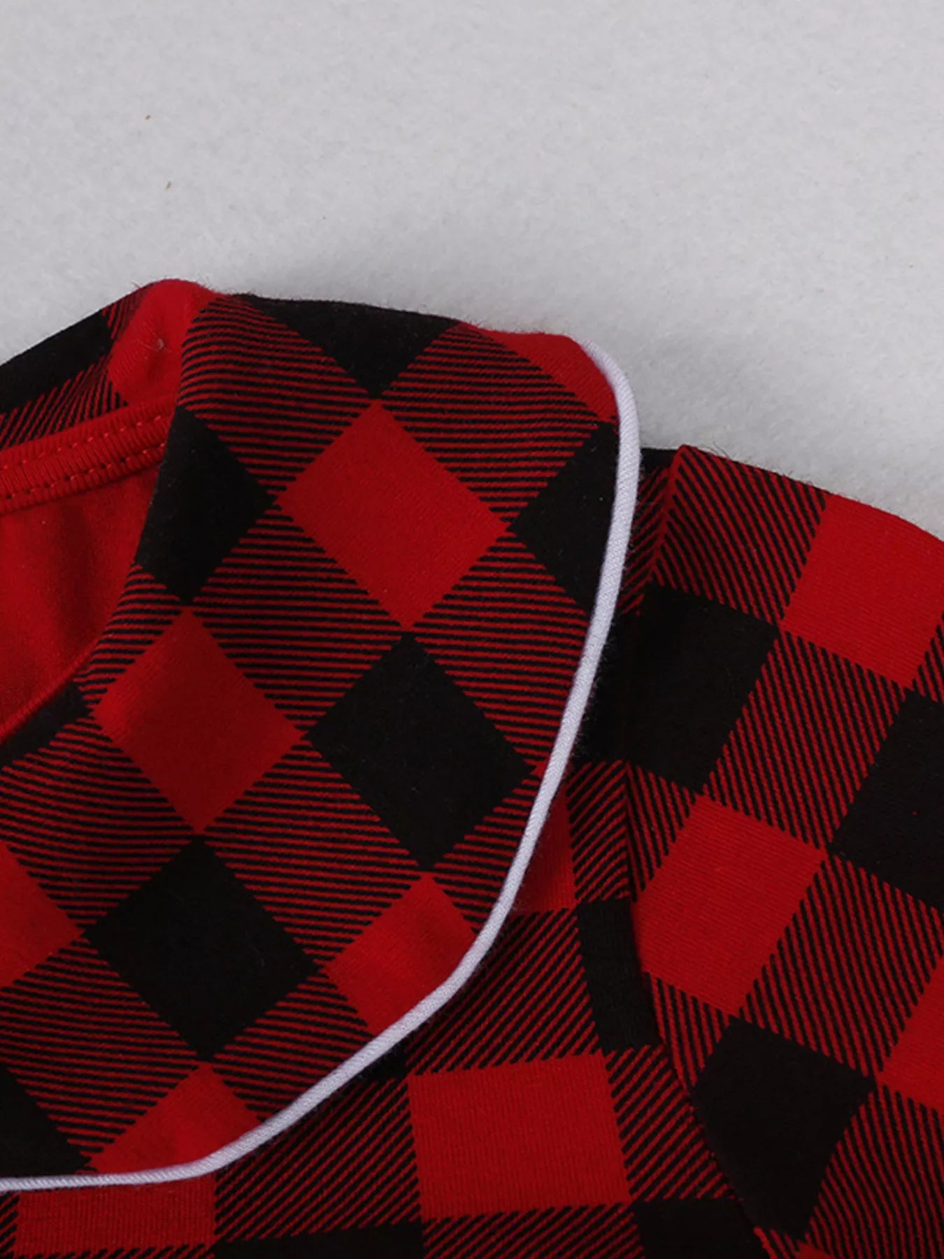 Children's Plaid Ruffle Hem Long Sleeve Dress by Trendsi