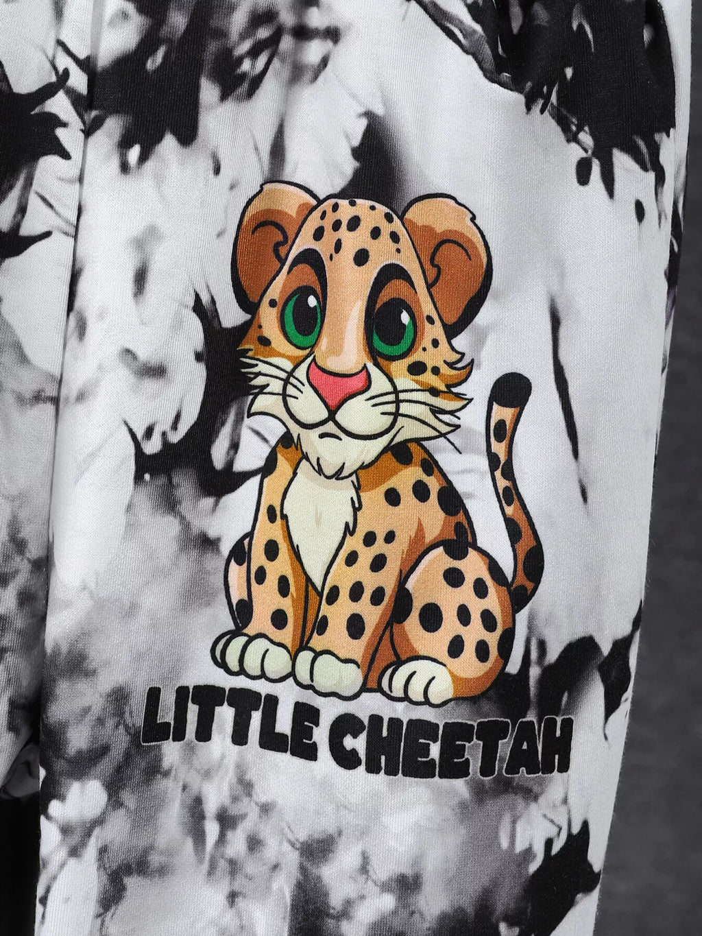 Children's Cheetah Tie-Dye Top and Pants Set by Trendsi
