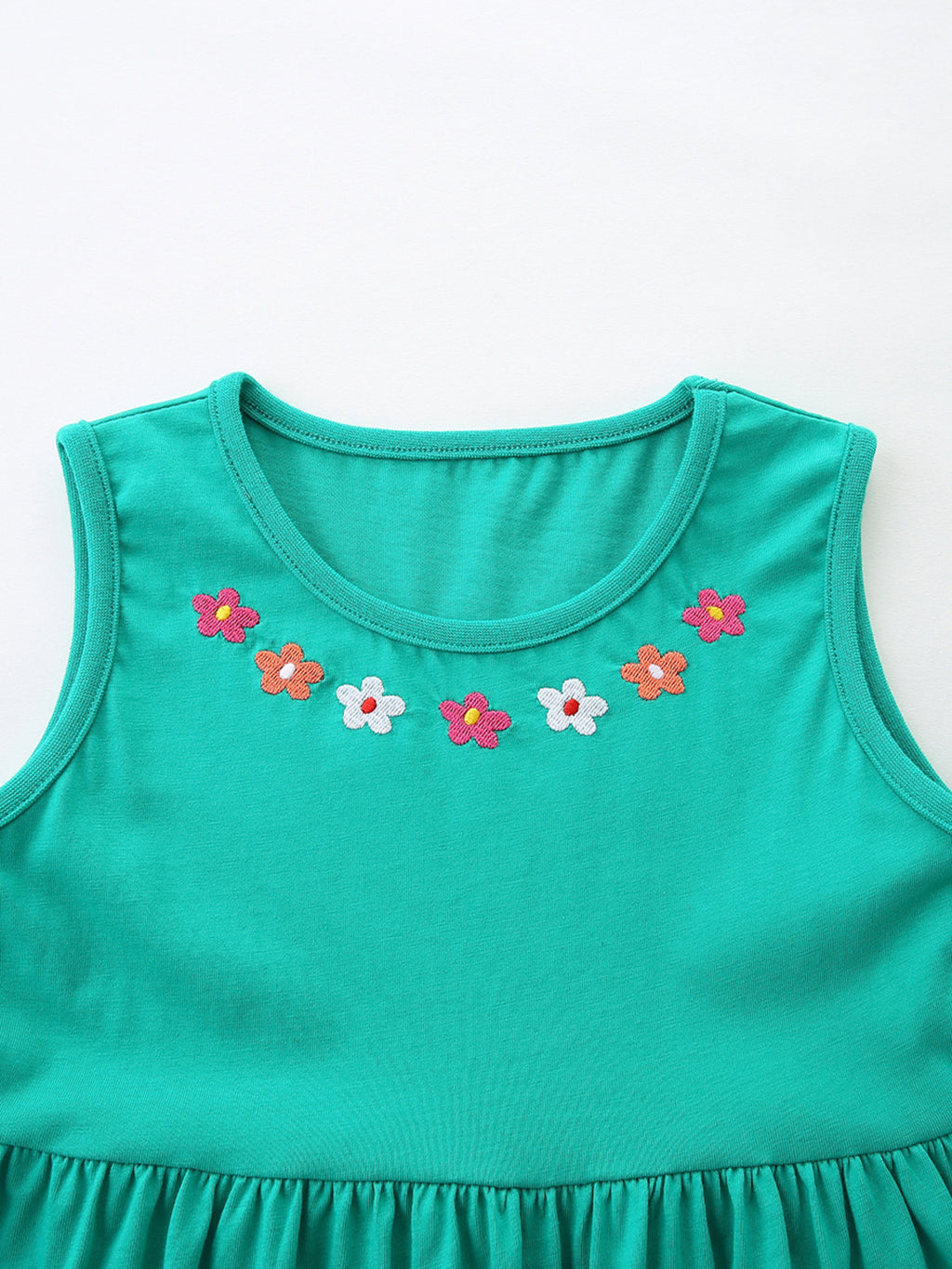 Children's Sleeveless Embroidered Casual Dress by Trendsi