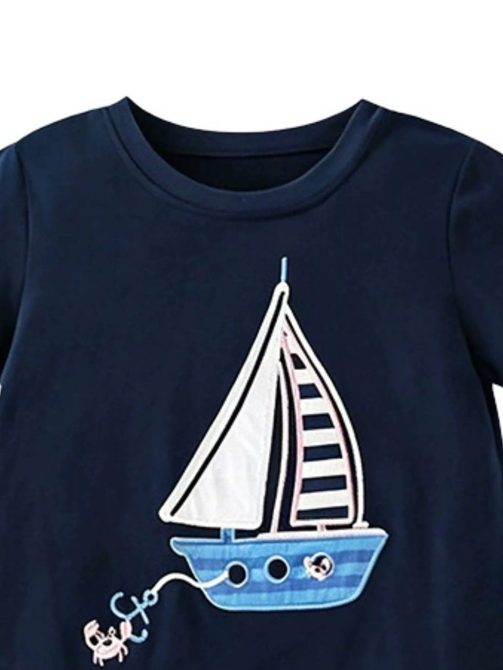 Children's Sailboat Graphic Round Neck T-Shirt by Trendsi