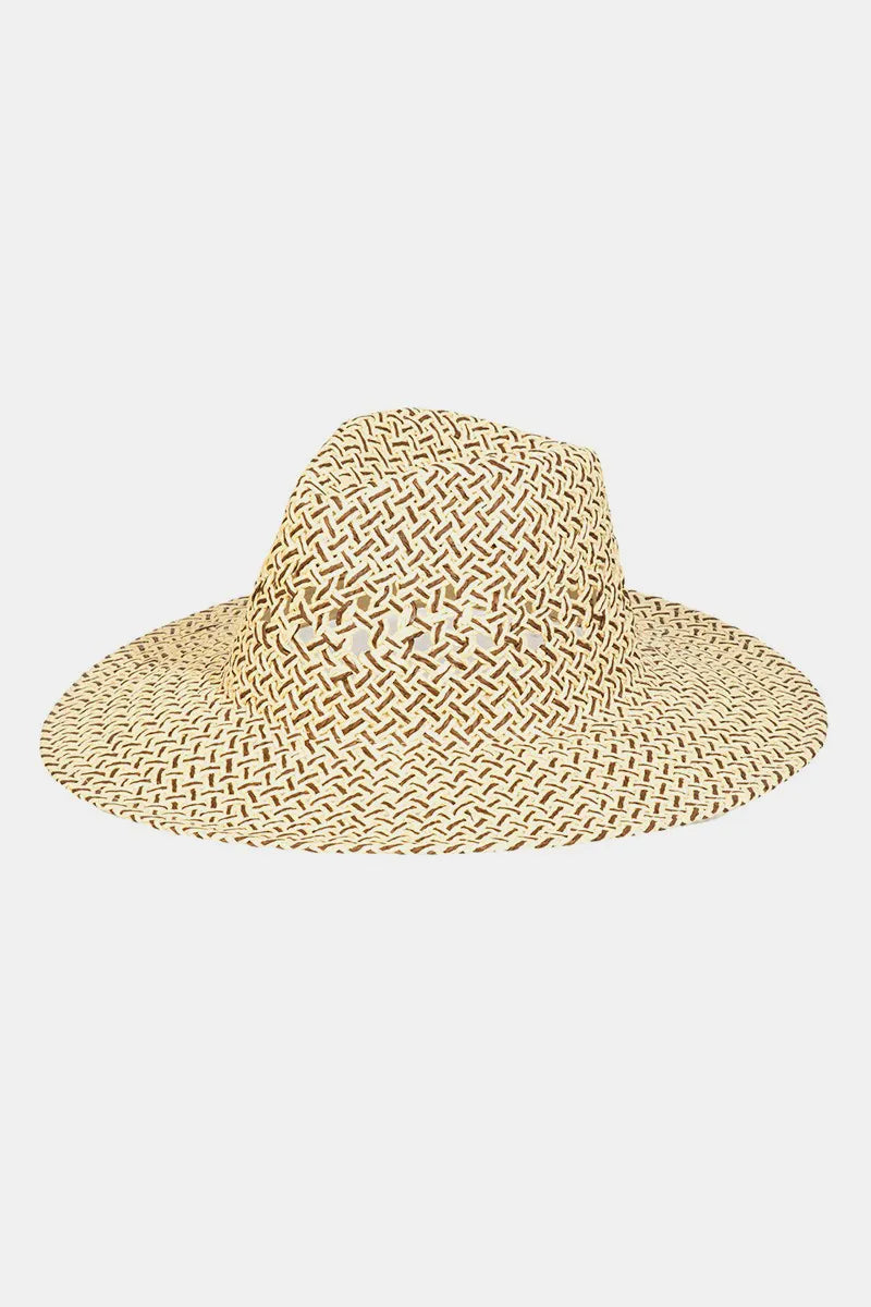 Fame Cutout Woven Straw Hat by Trendsi