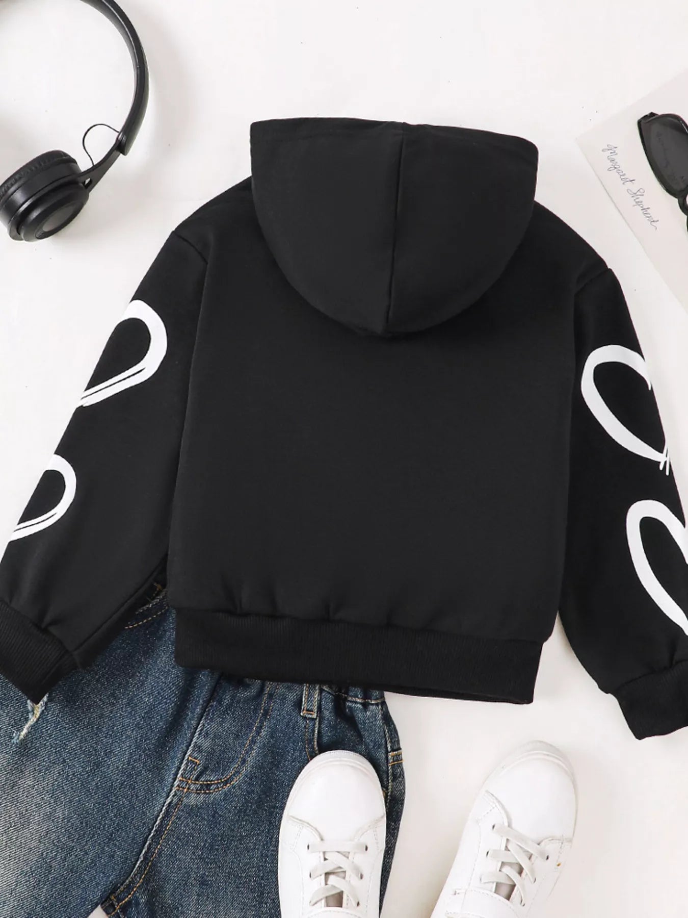 Children's Printed Long Sleeve Hoodie by Trendsi