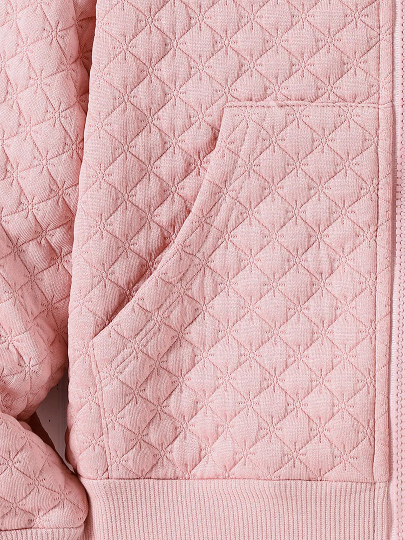 Children's Quilted Zip-Up Hooded Jacket by Trendsi
