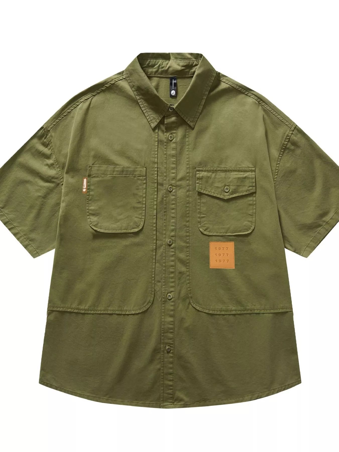 Men's Full Size Casual Short Sleeve Shirt Plus Size by Trendsi