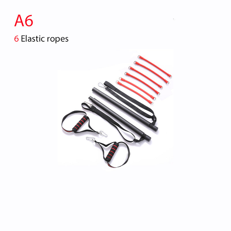 Body Workout Trainer Bar with Resistance Bands Rubber Buckles by DC-THE CEO