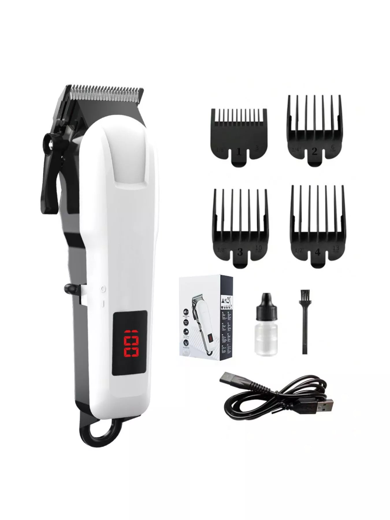 Cordless Hair Clipper with LED Display by Trendsi