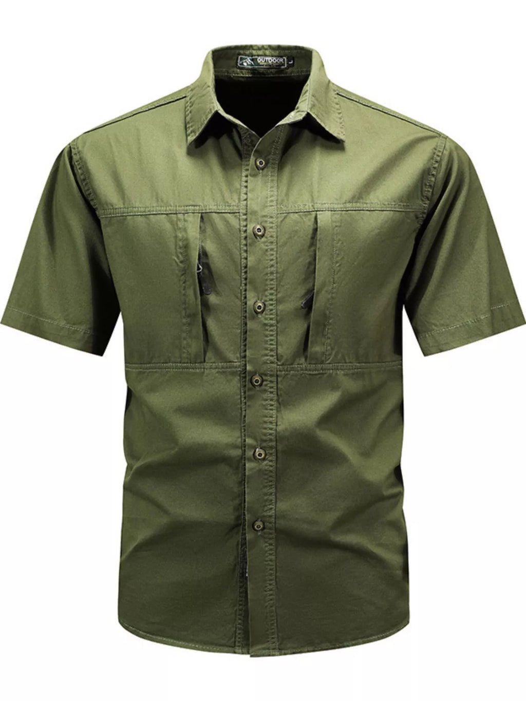 Men's Plus Size Casual Short Sleeve Shirt by Trendsi