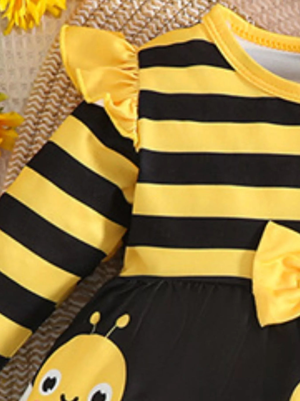 Children's Ladybug Print Ruffle Trim Top and Pants Set by Trendsi