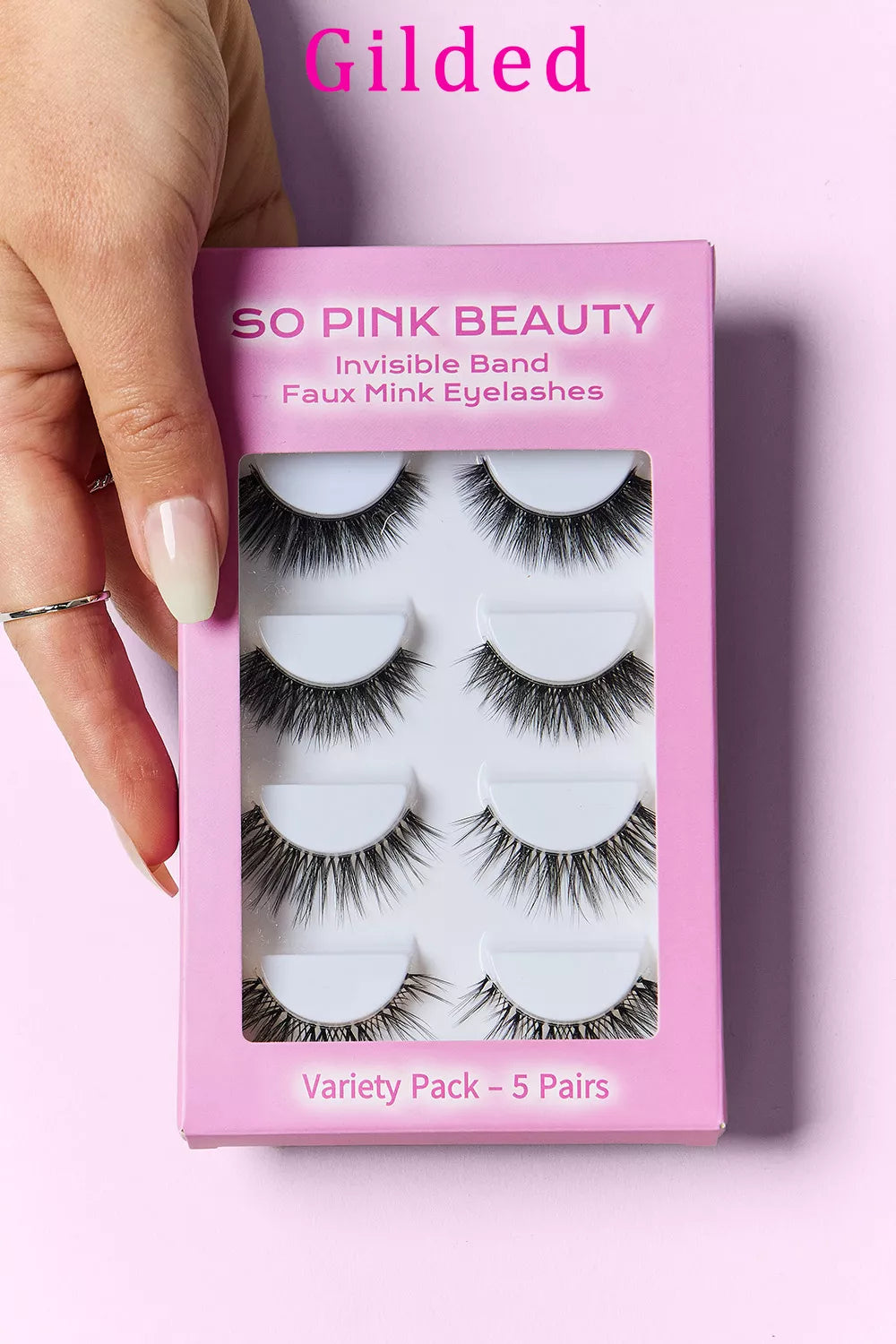 SO PINK BEAUTY Faux Mink Eyelashes Variety Pack 5 Pairs by Trendsi