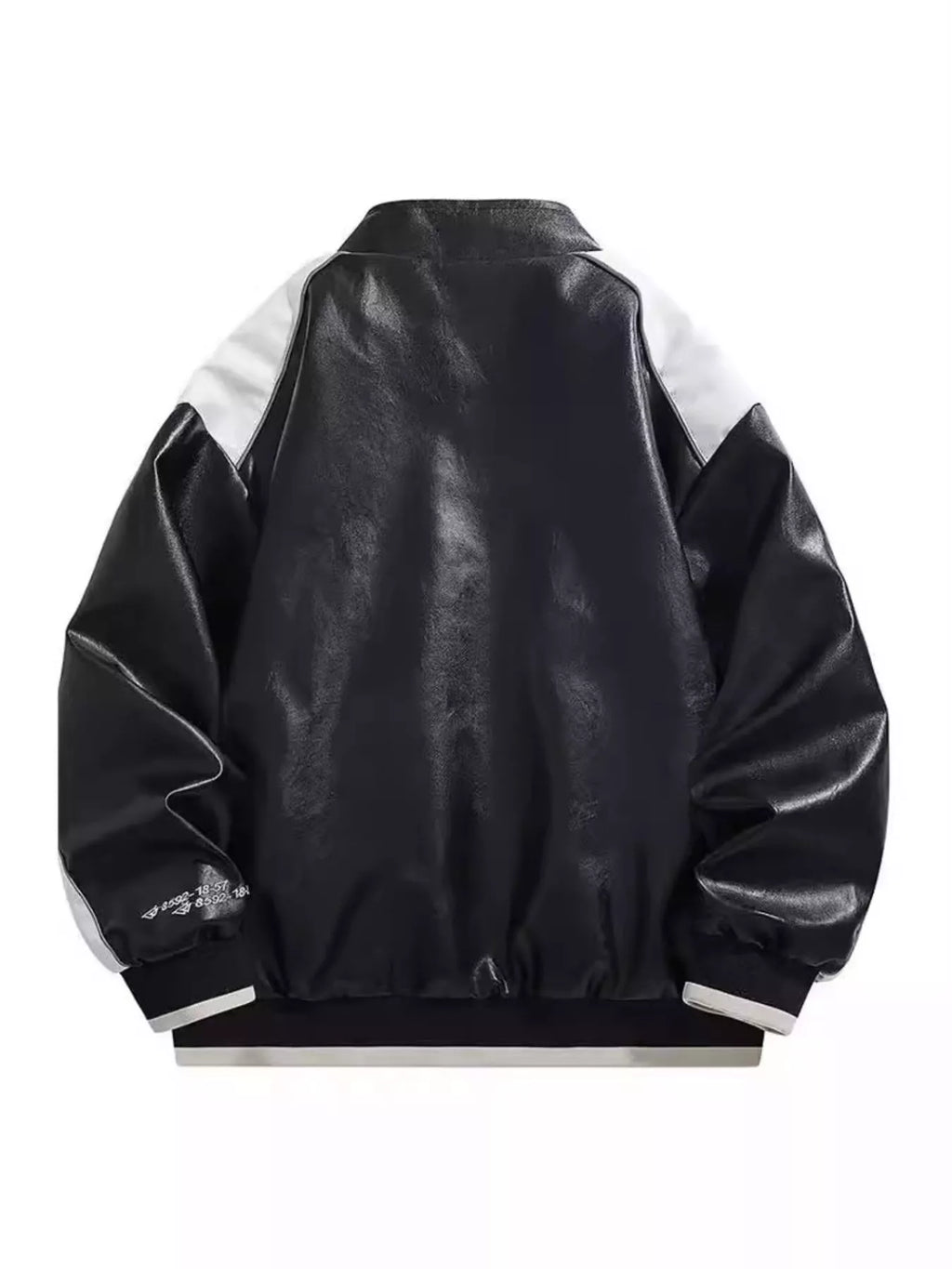 Men's Plus Size Zip Up Contrast Long Sleeve Jacket by Trendsi
