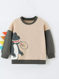 Children's Dinosaur Crew Neck Sweatshirt by Trendsi