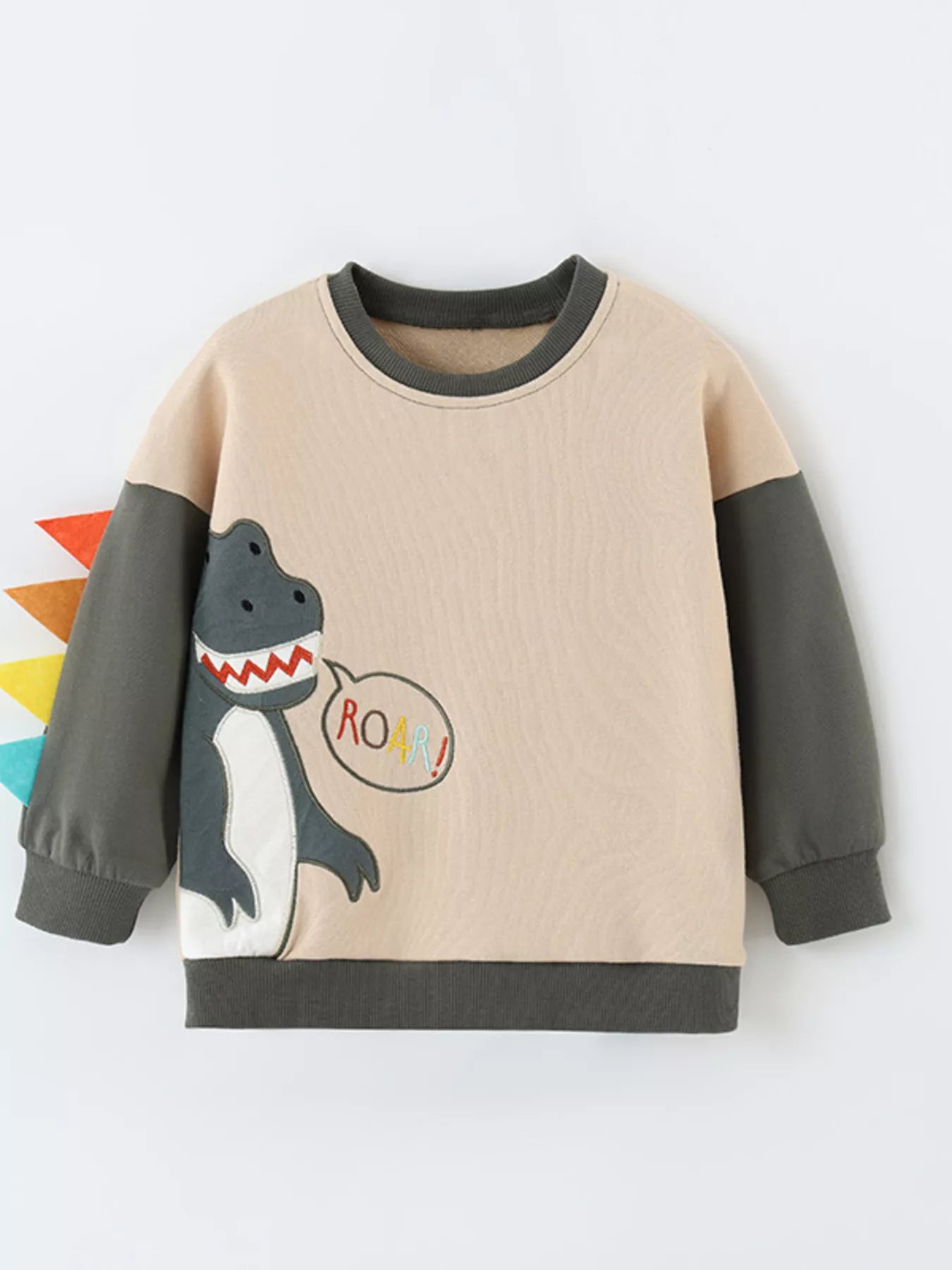 Children's Dinosaur Crew Neck Sweatshirt by Trendsi