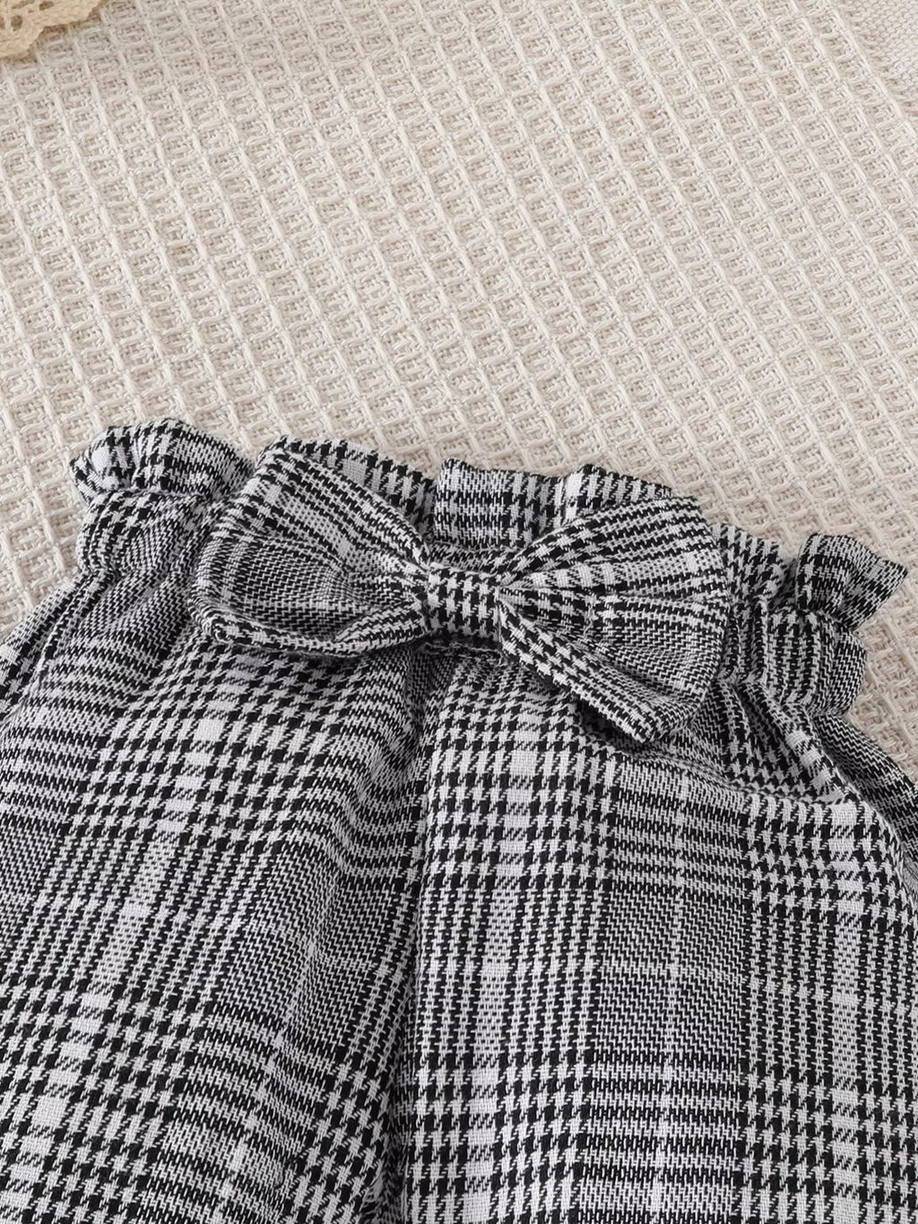 Children's Bodysuit & Plaid Pants & Headband Set by Trendsi